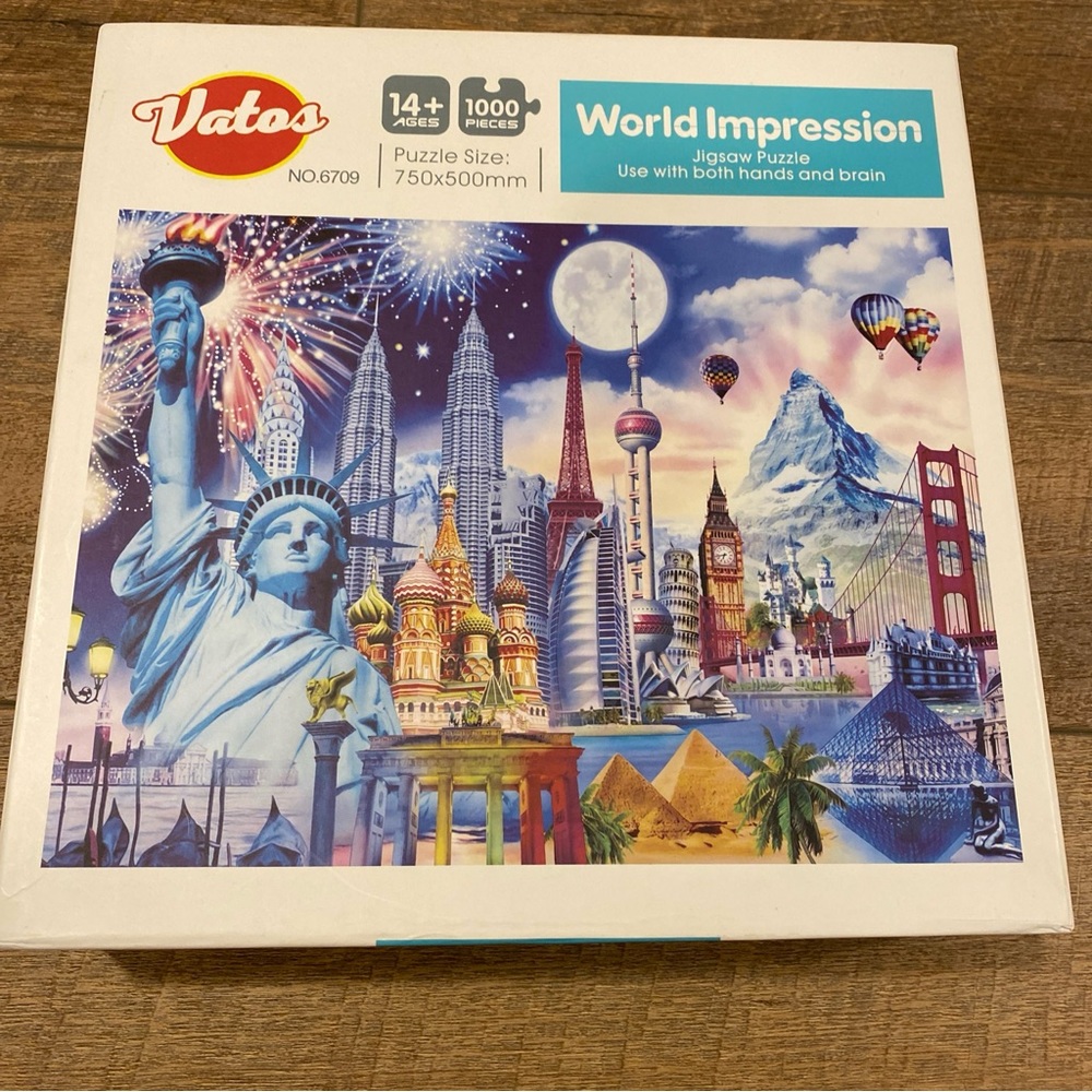 Vatos Landmarks World Impression 1000 Piece Puzzle Complete